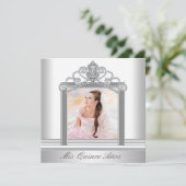 ホワイトティアラホワイトフォトスイーツキンセアニェラ 招待状 (スタンド正面)