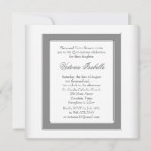 ホワイトティアラホワイトフォトスイーツキンセアニェラ 招待状 (裏面)