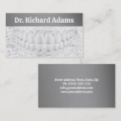 ホワイトティーススマイル歯科医名刺 名刺 (正面/裏面)