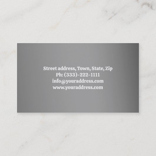 ホワイトティーススマイル歯科医名刺 名刺 (裏面)