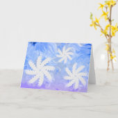 ホワイトティースフラワースピンデザイングリーティングカード カード (黄色い花)