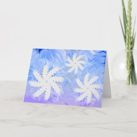 ホワイトティースフラワースピンデザイングリーティングカード カード (正面)