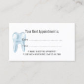 ホワイトティース歯科アポイントメント名刺 予約カード (正面)