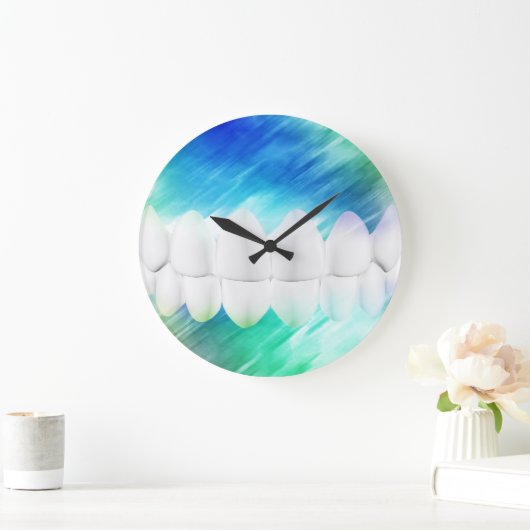 ホワイトティース歯科歯科矯正医壁時計 ラージ壁時計 (ホーム)