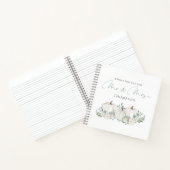 ホワイトティール（緑がかった色）のカボチャがミセス・ゲストブックを希望 ノートブック (内部)