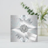 ホワイトティール(緑がかった色)スワーズキンセアニェラ 招待状 (スタンド正面)