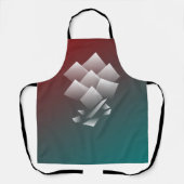ホワイトティール（緑がかった色）ブルゴーニュ エプロン (正面)