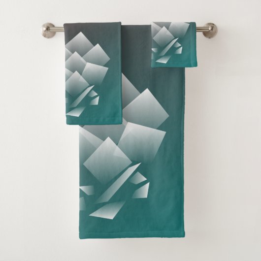 ホワイトティール(緑がかった色)ブルゴーニュ バスタオルセット (インサイチュ)