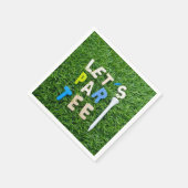 ホワイトティー付きゴルフレッツパーティーは緑 スタンダードカクテルナプキン (角)