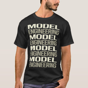ホワイトテキスト モデルエンジニアリング エンジニア Tシャツ
