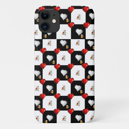 ホワイトテディベアIphoneケースビール Case-Mate iPhoneケース (裏面)