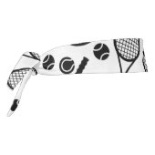 ホワイトテニスパターンプレーヤーコーチキッズスポーツスタイル タイヘッドバンド (回転270)