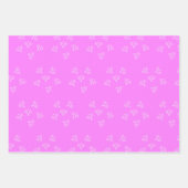 ホワイトテニスラケット&ボール深いPInk ラッピングペーパーシート (正面2)