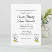 ホワイトテニス結婚のテーマ招待状 招待状 (スタンド正面)