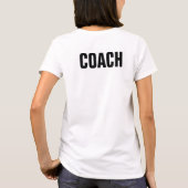 ホワイトテンプレートウィメンズジムフィットネスコーチトレーナー Tシャツ (裏面)