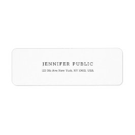 ホワイトテンプレートプロフェッショナルモダン差出人住所 ラベル