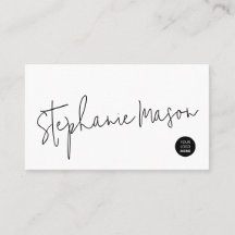 ホワイトテンプレートロゴミニマリストスクリプトシンプル