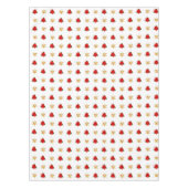 ホワイトテーブルクロスのクリスマスポインセティアス&スター テーブルクロス (正面)