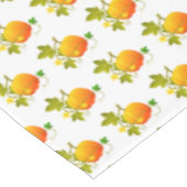 ホワイトテーブルクロスの美しいカボチャ テーブルクロス (アングル)