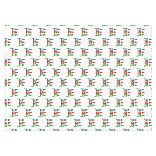 ホワイトテーブルクロスの3色のクリスマス格言 テーブルクロス (正面(横))