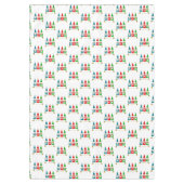 ホワイトテーブルクロスの3色のクリスマス格言 テーブルクロス (正面)