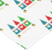 ホワイトテーブルクロスの3色のクリスマス格言 テーブルクロス (アングル)