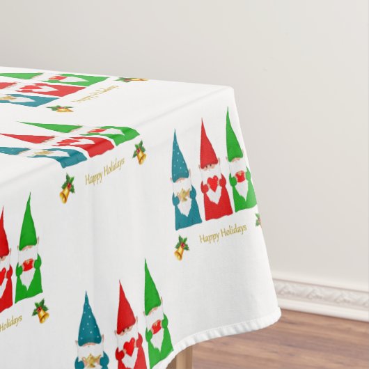 ホワイトテーブルクロスの3色のクリスマス格言 テーブルクロス (インサイチュ)