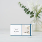 ホワイトテーラー裁縫機械名刺 名刺 (スタンド正面)