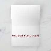 「ホワイトテールウッズの鹿」回復おめでとうカード カード (内部)