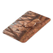 ホワイトテールジカインフォレストレトロスタイル自然 マグネット (左側)