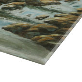 ホワイトテールディアアンドウォーターフォール カッティングボード (角)