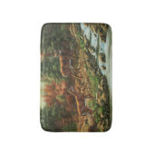 ホワイトテールディアアンドウォーターフォール バスマット (正面縦)