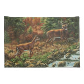 ホワイトテールディアアンドウォーターフォール 枕カバー (裏面-右)