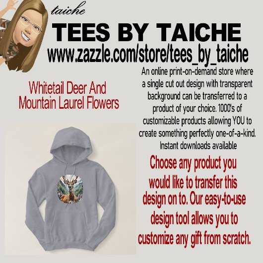 ホワイトテールディアアンドマウンテンローレル花 パーカ