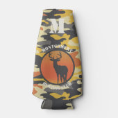 ホワイトテールディアアンド迷彩柄 ボトルクーラー (正面)