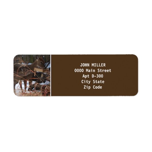 ホワイトテールディアインウィンター差出人住所ラベル ラベル (正面)