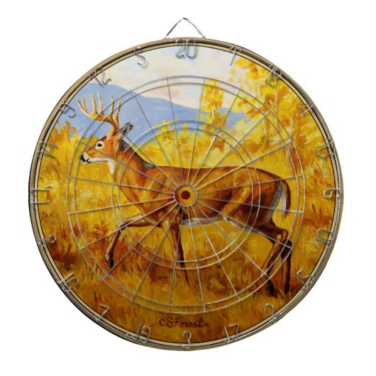 ホワイトテールディアインオータム《植物》アスペン森 ダーツボード (正面)