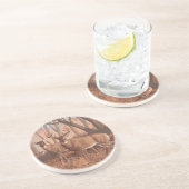 ホワイトテールディアインフォレストレトロスタイル自然 コースター (側面)