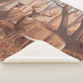 ホワイトテールディアインフォレストレトロスタイル自然 シェルパブランケット (3/4)