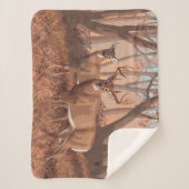 ホワイトテールディアインフォレストレトロスタイル自然 シェルパブランケット (正面)