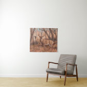 ホワイトテールディアインフォレストレトロスタイル自然 タペストリー (インサイチュ(横))