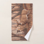 ホワイトテールディアインフォレストレトロスタイル自然 バスタオルセット (ハンドタオル)