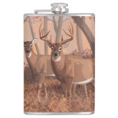 ホワイトテールディアインフォレストレトロスタイル自然 フラスク (正面)