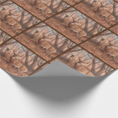 ホワイトテールディアインフォレストレトロスタイル自然 ラッピングペーパー (角)