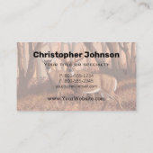 ホワイトテールディアインフォレストレトロスタイル自然 名刺 (裏面)