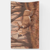 ホワイトテールディアインフォレストレトロスタイル自然 横断幕 (縦)