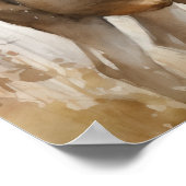 ホワイトテールディアウッドランドアニマルアートプリントポスター ポスター (角)