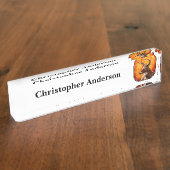 ホワイトテールディアトロフィックバックヘッド デスクネームプレート (側面)