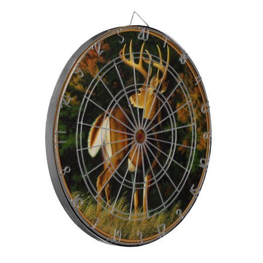 ホワイトテールディアトロフィーバック狩り ダーツボード (正面左)