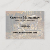 ホワイトテールディアドーと子鹿の秋 名刺 (裏面)